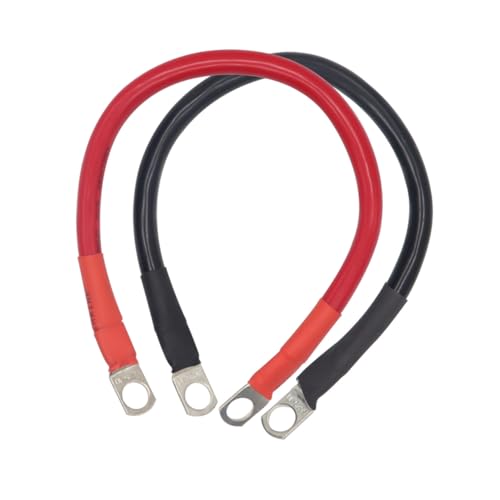 CIYODO 2 Stück Teiliges Autobatteriekabel Mm² Stromkabel mit Schrumpfschlauch Langlebig Temperaturbeständig für Fahrzeugbatterie Starthilfe und Erdung Geeignet von CIYODO