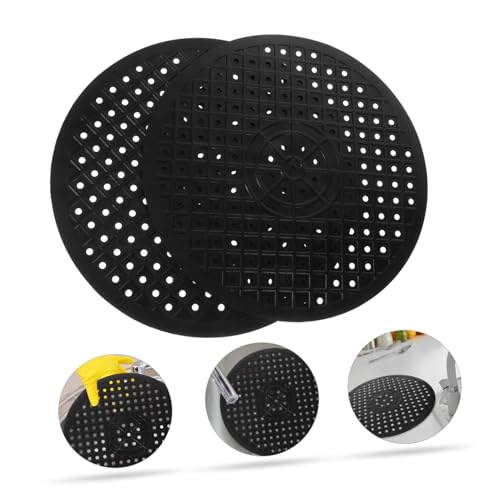 CIYODO 2 Stück Teiliges Gummi Abtropfmatten für Küchenspüle Rutschfeste Abtropfmatte aus Hochwertigem Gummi Zuschneidbar Vielseitig als Geschirrabtropfunterlage und Spülbecken Schutzpad von CIYODO