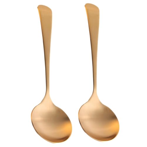 CIYODO 2 Stück Teiliges Messing Löffel Handgefertigt Dickwandig mit Langem Griff Vielseitig als Suppen Brei und Dessertlöffel für Zuhause und Restaurant Stilvoll und Pflegeleicht CIYODO 2 Stück Teiliges Messing Löffel Handgefertigt Dickwandig mit Langem Griff Vielseitig als Suppen Brei und Dessertlöffel für Zuhause und Restaurant Stilvoll und Pflegeleicht von CIYODO