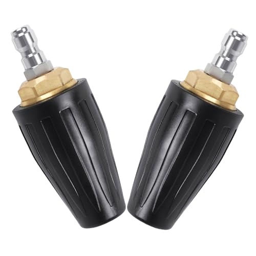 CIYODO 2 Stück Teiliges Rotierende Turbodüse Hochdruckreiniger Schnellanschluss Langlebige Aluminium Waschdüse für Garten Auto Vinyl Reinigung bis Psi von CIYODO