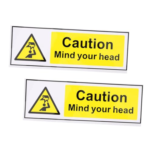 CIYODO 2 Stück Warnhinweis Aufkleber Selbstklebend Englisch Sicherheitszeichen Achtung Kopf Stoß Warnschild Für Treppen Lagerbereiche Glas Türen CIYODO 2 Stück Warnhinweis Aufkleber Selbstklebend Englisch Sicherheitszeichen Achtung Kopf Stoß Warnschild Für Treppen Lagerbereiche Glas Türen von CIYODO