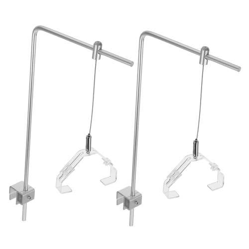 CIYODO 2 Stücke Einstellbare Höhe Aquarium Licht Halterung Aluminium Legierung Aquarium Beleuchtung Stand Aquarium Lampe Halterung Halter Aquarium Licht Rack von CIYODO