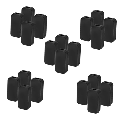 CIYODO 20 Stück Kleine Anschlussbox Kunststoff Schwarz mit USB Power Modul Kompakt Elektrische Projektbox mit Zwei Kabelausgängen Installieren und Tragen für Schreibtisch Nachttisch und CIYODO 20 Stück Kleine Anschlussbox Kunststoff Schwarz mit USB Power Modul Kompakt Elektrische Projektbox mit Zwei Kabelausgängen Installieren und Tragen für Schreibtisch Nachttisch und von CIYODO