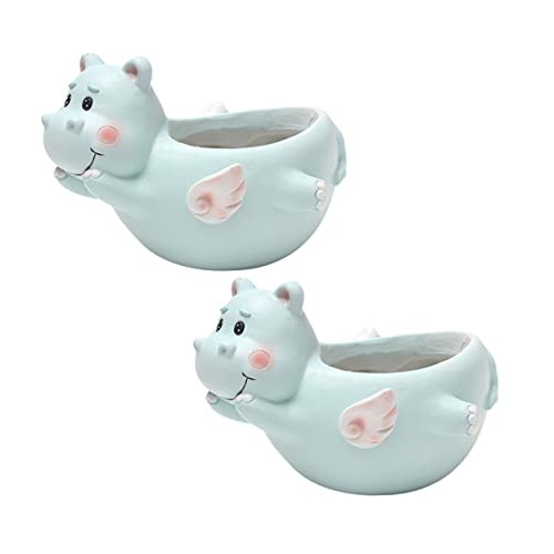 CIYODO 2er-Set Cartoon-Design Schüchterner Nilpferd-blumentopf Sukkulenten-pflanztopf Bonsai-zubehör Für Home Office CIYODO 2er-Set Cartoon-Design Schüchterner Nilpferd-blumentopf Sukkulenten-pflanztopf Bonsai-zubehör Für Home Office von CIYODO