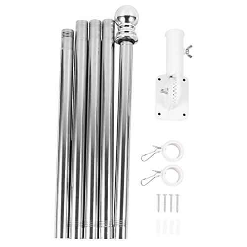 CIYODO 3 Sätze Fahnenmast Set mit Wandhalterung Stabiler Basis und Verstellbarem Design für Garten und Außenbereich von CIYODO
