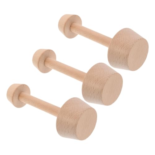 CIYODO 3 Stück Doppelseitiger Eierkuchen-teigtamper aus Natürlichem Holz Langlebige Backform für Mini-Kuchen Käsekuchen und Desserts Praktische Teigpresse für Vielfältiges Backen von CIYODO