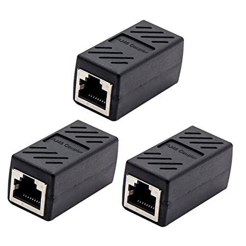 CIYODO 3 Stück Ethernet Extender Rj45 Ethernet Adapter Cat 6 Hochgeschwindigkeits Ethernet Kupplung Für LAN Kabel Einfach Zu Montieren Ideal Netzwerkverbinder Für Zuhause Und Büro von CIYODO