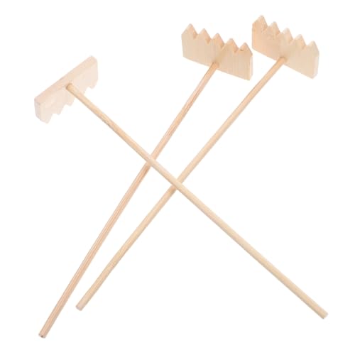 CIYODO 3 Stück Mini Zen Garten Rechen Werkzeug für Tisch-dekor Leicht Tragbar für Kreative Sandkunst Meditation Wohn Büroambiente von CIYODO