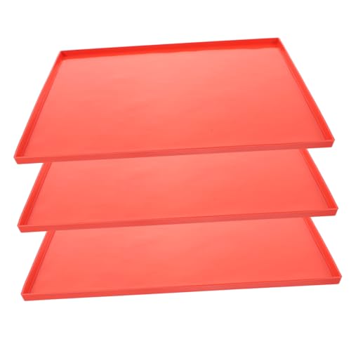 CIYODO 3 Stück Silikon Dehydrator Matten Hitzebeständig Langlebig Flexibel für Obst Gemüse Dörrgerät und Backofen Rot von CIYODO