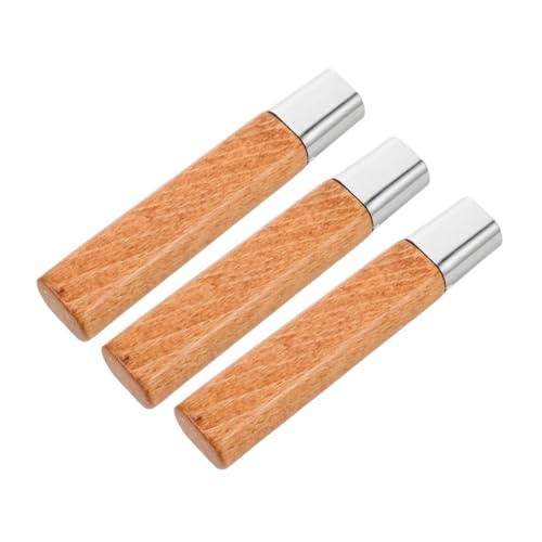 CIYODO 3 Stück Teiliges Holzgriff für Küchenmesser aus Feuchteresistentem Massivholz Ergonomischer Ersatzgriff für Messerreparatur Langlebig Rutschfest Einfache Montage für von CIYODO
