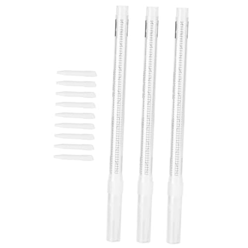 CIYODO 3 Stück Teiliges Weißer Augenbrauenmarker Stift Tragbarer Multifunktionaler Marker Entferner Kosmetischer Radierstift für Präzises Korrigieren und Tattoo Übung Geeignet von CIYODO