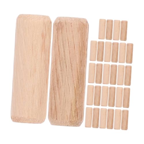 CIYODO 300 Stück Holz-dübel mit Gerillter Oberfläche Naturbelassen Robuste Runde Holzdübel für Möbelmontage DIY Holzprojekte Handwerk und Tischlerarbeiten Vielseitig und Einfach zu von CIYODO