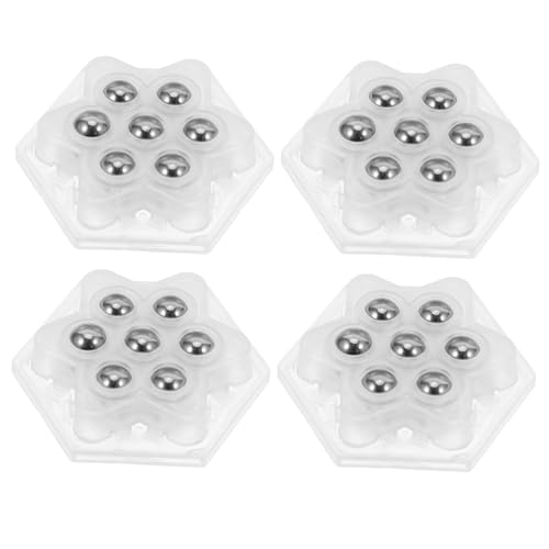 CIYODO 32 Stück Teiliges Mini Selbstklebende Möbelrollen mit Edelstahl-kugel-lager Schwerlast-lenkrollen Leise und Stabil Geeignet für Kleine Möbel Aufbewahrungsboxen Schränke und von CIYODO