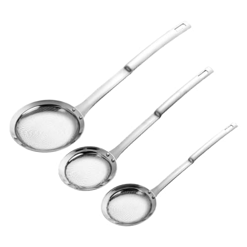 CIYODO 3stücke Edelstahlsieb Mit Feinmaschigem Sieb Für Mehlsieb Und Gewürzsieb Zum Kochen Und Backen Lebensmittelsieb Für Saft Und Ölfiltern von CIYODO