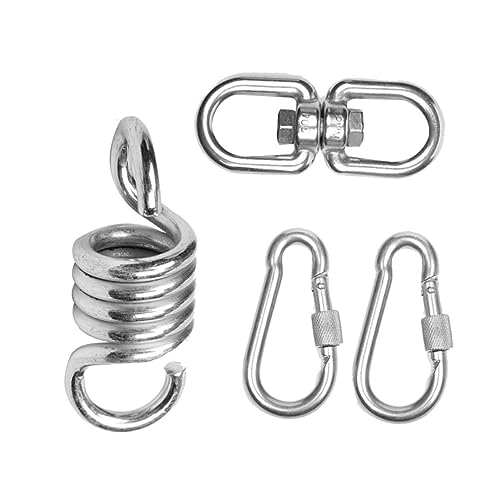 CIYODO 4 STÜCKE Teiliges Edelstahl Hängesessel Zubehör mit Drehwirbel Federspannung und Karabinern Langlebiges Hängesessel Aufhängung Kit für Hängematten Schaukelstühle Sandsack CIYODO 4 STÜCKE Teiliges Edelstahl Hängesessel Zubehör mit Drehwirbel Federspannung und Karabinern Langlebiges Hängesessel Aufhängung Kit für Hängematten Schaukelstühle Sandsack von CIYODO