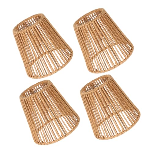 CIYODO 4 Stück Handgewebte Lampenschirme aus Kunst Rattan für Pendelleuchten Tischlampenabdeckungen mit Natürlichem Flair für Wohnräume und Hotels CIYODO 4 Stück Handgewebte Lampenschirme aus Kunst Rattan für Pendelleuchten Tischlampenabdeckungen mit Natürlichem Flair für Wohnräume und Hotels von CIYODO