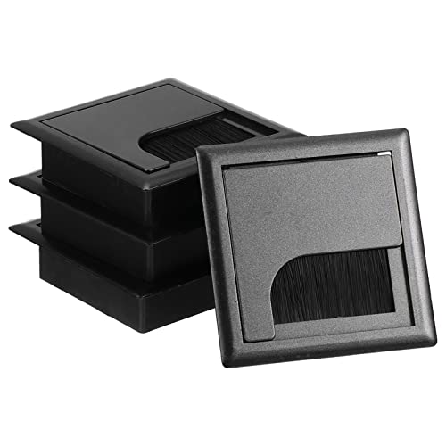 CIYODO 4 Stück Kabelmanagement Box Kabel Organizer für Schreibtisch Schwarz Einfache Installation für Büro Schule Zuhause Schützt Ordnet Kabel für Sauberes von CIYODO