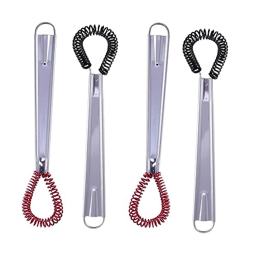 CIYODO 4 Stück Silikon Eiermixer Handmixer für Küche zum Rühren von Eiern Sahne und Säfte Küchengerät mit Aufhängeloch Rostfrei und Langlebig von CIYODO