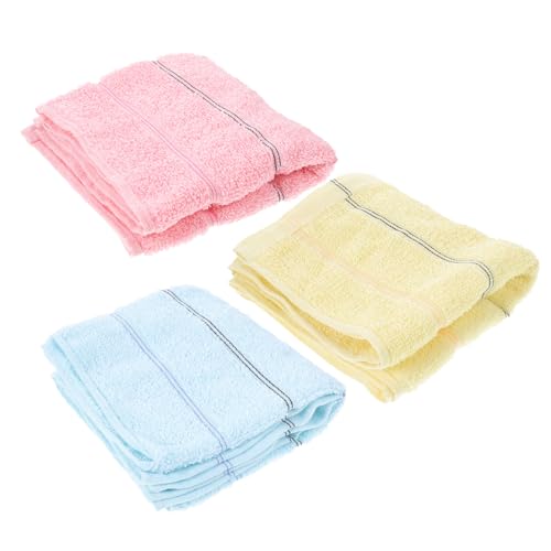 CIYODO 4 Stück Teiliges Baumwoll Handtuch Set Gestreift Saugfähige Schnell Trocknende Gesichtstücher Hautfreundlich Farbenfrohes Design Vielseitig für Bad und Haushalt Umweltfreundlich von CIYODO