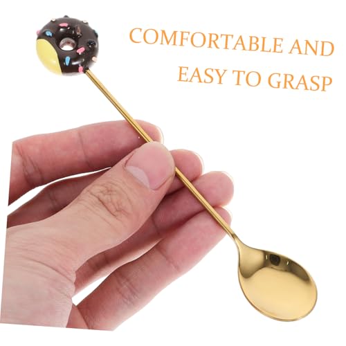 CIYODO 4 Stück Teiliges Edelstahl Langer Griff Ergonomisch Geschliffen für Kaffee Tee Rühren Mixen Kindergebäck von CIYODO