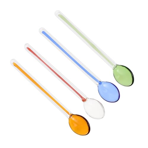 CIYODO 4 Stück Teiliges Hitzebeständige Glas rührlöffel mit Langem Griff Glatte Oberfläche zum Mischen von Milch Kaffee und Desserts Spülmaschinenfest für Zuhause und Wiederverwendbar CIYODO 4 Stück Teiliges Hitzebeständige Glas rührlöffel mit Langem Griff Glatte Oberfläche zum Mischen von Milch Kaffee und Desserts Spülmaschinenfest für Zuhause und Wiederverwendbar von CIYODO