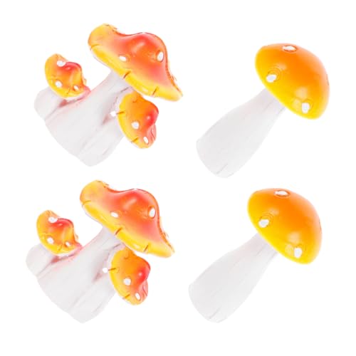 CIYODO 4 Stück Teiliges Miniatur Pilz Langlebigem Resin Bunte Gelbe und Rote Figuren für DIY Bonsai Mikrolandschaften Schreibtisch und Gartendekorationen CIYODO 4 Stück Teiliges Miniatur Pilz Langlebigem Resin Bunte Gelbe und Rote Figuren für DIY Bonsai Mikrolandschaften Schreibtisch und Gartendekorationen von CIYODO
