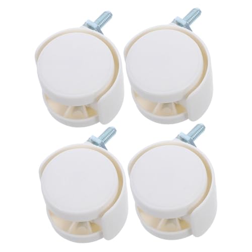 CIYODO 4 Stück Teiliges Möbelrollen Drehbar Leise PP Material Hohe Belastbarkeit Ersatzrollen für Babybett Küchenmöbel Schrank Weiß CIYODO 4 Stück Teiliges Möbelrollen Drehbar Leise PP Material Hohe Belastbarkeit Ersatzrollen für Babybett Küchenmöbel Schrank Weiß von CIYODO