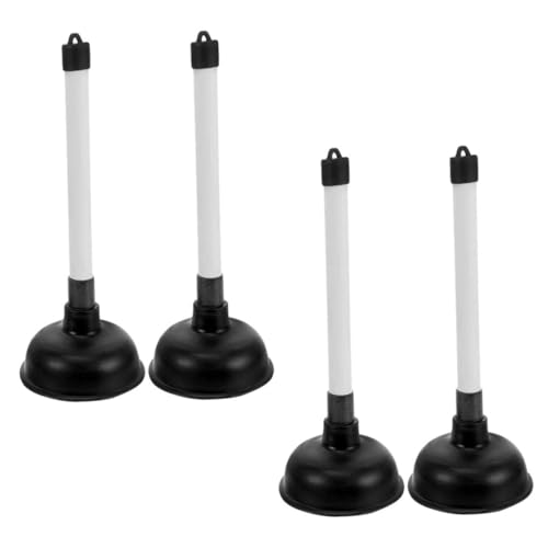 CIYODO 4 Stück Teiliges Toilettenpümpel Robuster Gummiplunger mit Ergonomischem Griff für Wc Waschbecken und Badabläufe Vielseitiges Abflussreinigungswerkzeug für Haushalt und Büro von CIYODO