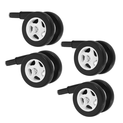 CIYODO 4 Stück Teiliges Walker Räder Leise Abnehmbare Kunststoffrollen mit Plug Design Installieren Schwenkbar Ersatzräder für Kinderwagen und Lauflernhilfen von CIYODO