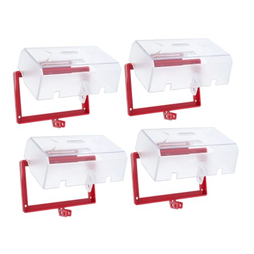 CIYODO 4 Stück Transparente Schutzbox für Steckdosen Wasserdichte abschließbare Wandsteckdosen-Abdeckung Kindersicherer strapazierfähiger Schutz für Innen- und Außenbereiche wie Bad, von CIYODO