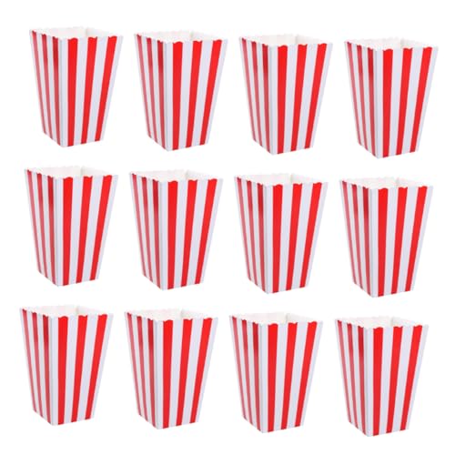 CIYODO 48 Stück Rote Gestreifte Popcorn Pappboxen Robuste Snackbehälter für Kino Partys und Filmabende Leicht zu Falten und Tragbar Festliches Design für Karneval und Familienfeiern CIYODO 48 Stück Rote Gestreifte Popcorn Pappboxen Robuste Snackbehälter für Kino Partys und Filmabende Leicht zu Falten und Tragbar Festliches Design für Karneval und Familienfeiern von CIYODO
