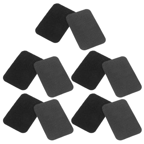 CIYODO 5 Paare Klettband Selbstklebend Rutsch Klebestreifen für Sofas Bettwäsche und Kissen Wiederverwendbare Spurlos Haftende Klebestreifen Schwarz CIYODO 5 Paare Klettband Selbstklebend Rutsch Klebestreifen für Sofas Bettwäsche und Kissen Wiederverwendbare Spurlos Haftende Klebestreifen Schwarz von CIYODO