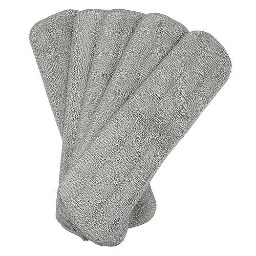 CIYODO 5 Stück Ersatztuch Moppkopf Sprühmopp Ersatzmopp Mit Waschbaren Pads Sprühmopp Pads Moppbezüge Waschbare Köpfe Reinigungsstaub Nachfüllpad Ersatzpad Graue von CIYODO