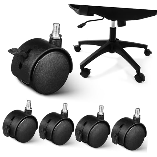 CIYODO 5 Stück Möbelrollen mit Gewindebolzen Kleine Lenkrollen mit Bremse Stabile Pp material Möbelräder für Stühle Sofas Kommoden Drehbar Geräuscharm und Langlebig CIYODO 5 Stück Möbelrollen mit Gewindebolzen Kleine Lenkrollen mit Bremse Stabile Pp material Möbelräder für Stühle Sofas Kommoden Drehbar Geräuscharm und Langlebig von CIYODO