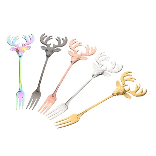 CIYODO 5 Stück Teiliges Dekorative Dessertgabeln mit aus Mini Gabeln für Obst Kuchen und Vorspeisen für Zuhause Hochzeiten und Partys CIYODO 5 Stück Teiliges Dekorative Dessertgabeln mit aus Mini Gabeln für Obst Kuchen und Vorspeisen für Zuhause Hochzeiten und Partys von CIYODO