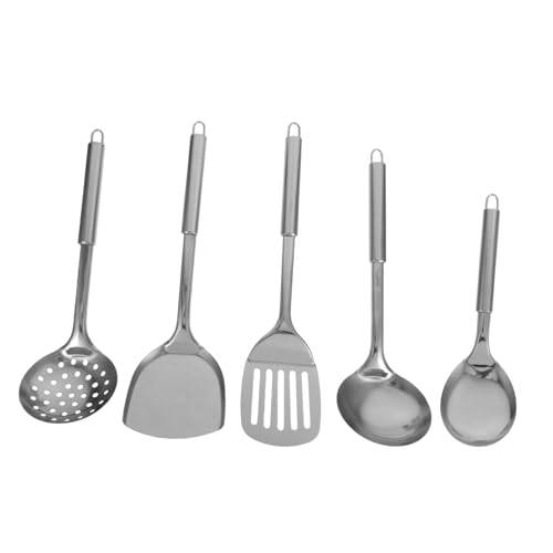 CIYODO 5 Stück Teiliges Kochutensilien-set aus Edelstahl Langlebige Küchenwerkzeuge mit Schöpfkelle Geschlitztem Löffel und Großem Löffel Vielseitig Einsetzbar für Haushalt und CIYODO 5 Stück Teiliges Kochutensilien-set aus Edelstahl Langlebige Küchenwerkzeuge mit Schöpfkelle Geschlitztem Löffel und Großem Löffel Vielseitig Einsetzbar für Haushalt und von CIYODO
