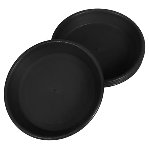 CIYODO 5 Stück Teiliges Runde Pflanzuntersetzer aus Dickem PP Kunststoff Wasserabsorbierende Pflanzenschale Strapazierfähig und Elegant Geeignet für Innen und Außenpflanzen für Zuhause von CIYODO