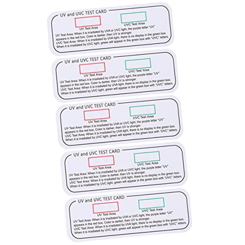 CIYODO Prüfungsunterlagen 5 Stück Uvc-Uva-Identifizierungstest-Anzeigelampe Kleine Identifikatoren Streifenwerkzeuge Uva-Papierteststreifen Uvc-Karten UV-Testgerät von CIYODO