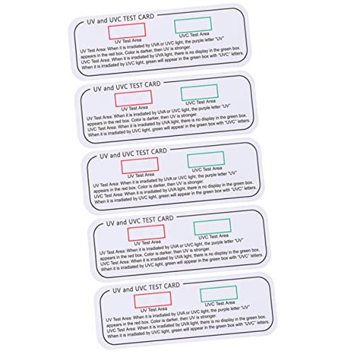 CIYODO 5 Stück Uv-Test Uvc-Uva-Testwerkzeuge Teststreifen Uv-Indikatorkarten Testkarten Uv-Identifikationskarten Uva-Teststreifen Uv-Erkennungskarten Uv-Identifikatorenpapier von CIYODO