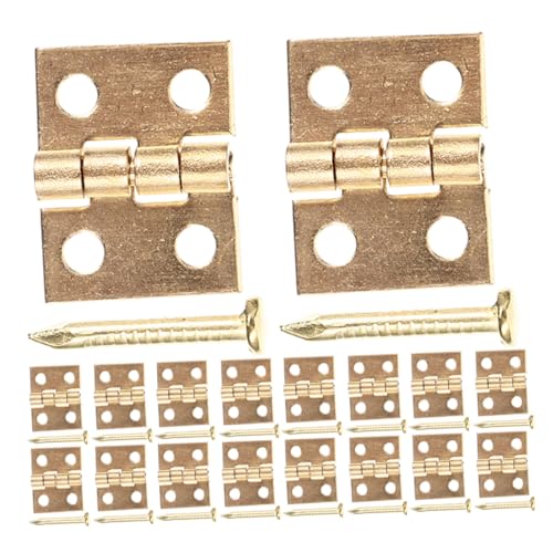 CIYODO 50 Sätze Teiliges Messing Mini Scharniere mit Schrauben Kleine Klappscharnier für Schmuckschatullen Holzboxen Schranktüren Möbel und Bastelprojekte Langlebig Nahtlos Beweglich von CIYODO