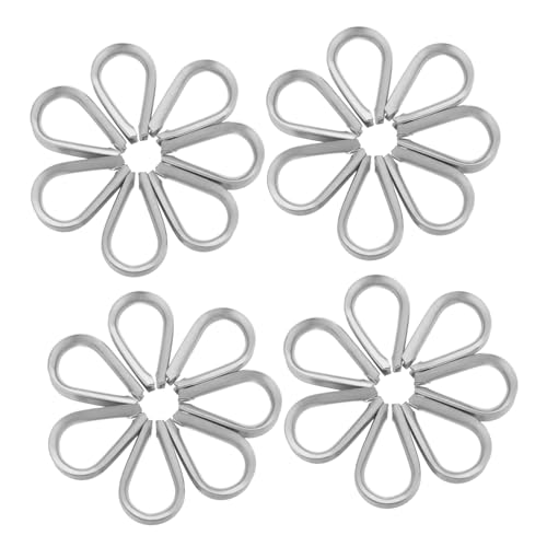 CIYODO 50 Stück Edelstahl Drahtseilkauschen für Drahtseil Robuste Rigging Thimbles mit Glatten Kanten Rostfrei für Abschleppen Outdoor und Industrielle Anwendungen von CIYODO