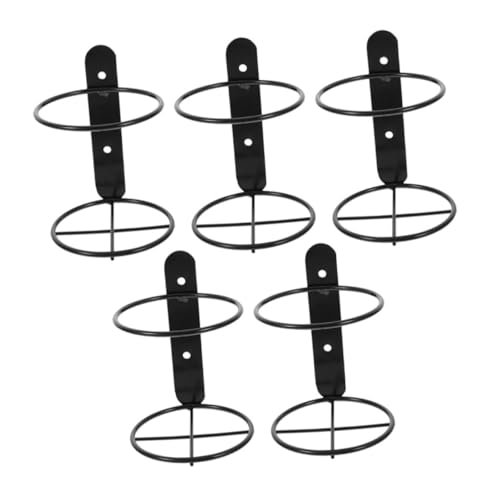 CIYODO 5Stücke Wandmontierte Weinregale aus Metall Eleganter Einzelweinflaschen Displayhalter zur Platzsparenden Aufbewahrung von Rotwein und Schnaps für Wohn und Geschäftsräume von CIYODO