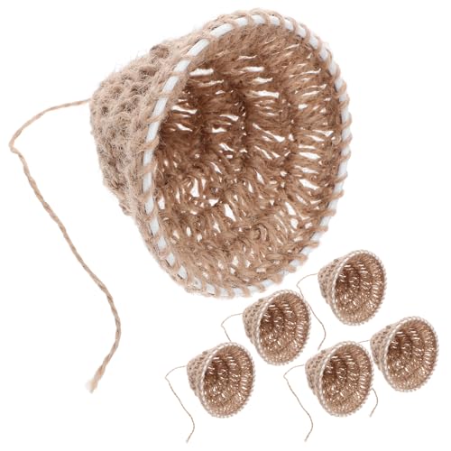 CIYODO 6 Stück Boho Hängelampen-schirme Handgewebt Nordic Stil Deckenleuchten-abdeckung Leichtgewichtige Pendelleuchte Ersatz für Wohnzimmer Schlafzimmer Esszimmer von CIYODO