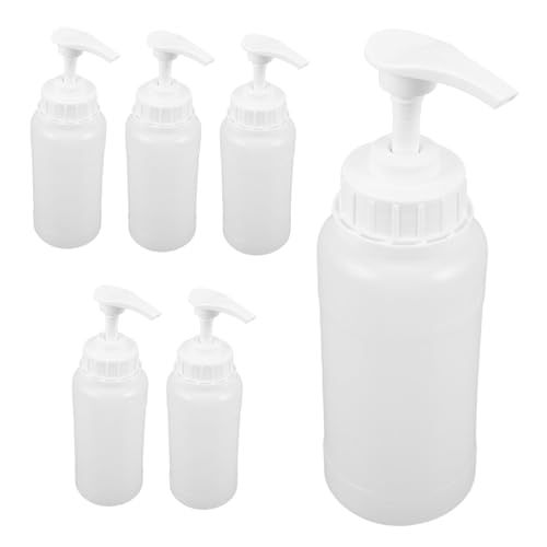 CIYODO 6 Stück Lotion Pumpspender aus Robustem Hdpe Auslaufsicherer Flüssigseifen Shampoo-Spender für Küche Bad und Reisen Vielseitig für Handseife Lotion und Geschirrspülmittel Geeignet von CIYODO