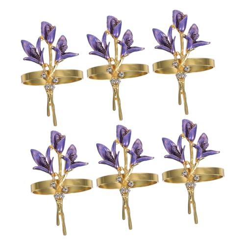 CIYODO 6 Stück Metall-serviettenringe mit Kreativem Blumen-Design Robuste Zinklegierung Wiederverwendbar Dekorative Serviettenschnallen für Hochzeit Geburtstag Festtafel Party und CIYODO 6 Stück Metall-serviettenringe mit Kreativem Blumen-Design Robuste Zinklegierung Wiederverwendbar Dekorative Serviettenschnallen für Hochzeit Geburtstag Festtafel Party und von CIYODO