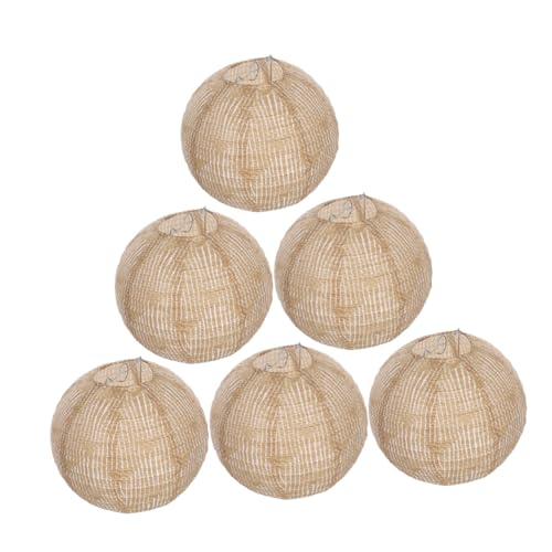 CIYODO 6 Stück Rustikale Burlap Lampions Runde Leinen-lampenschirme Vintage Chinesische Stofflaternen zum Aufhängen Dekorativ für Hochzeiten Geburtstage und Partydekoration im CIYODO 6 Stück Rustikale Burlap Lampions Runde Leinen-lampenschirme Vintage Chinesische Stofflaternen zum Aufhängen Dekorativ für Hochzeiten Geburtstage und Partydekoration im von CIYODO