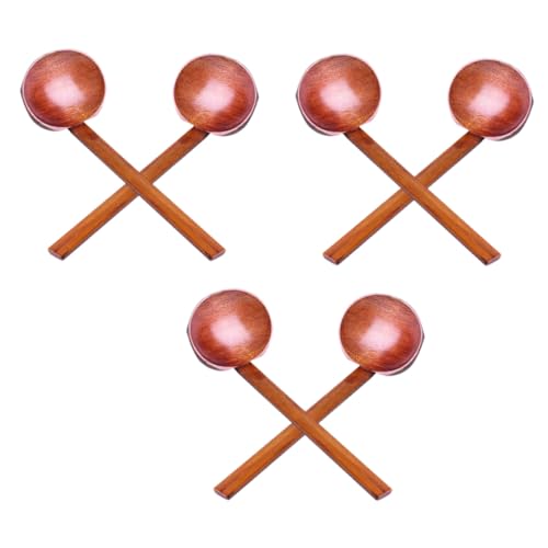 CIYODO 6 Stück Teiliges Holzlöffel für Suppe Langer Griff Japanischer Ramen-löffel Hitzebeständig Vielseitig zum Rühren Servieren und Genießen von Suppen Nudeln und Eintöpfen von CIYODO