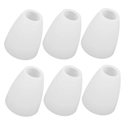 CIYODO 6 Stück Teiliges Kunststoff Lampenschirme für Tischlampen Flacher Kopf Kleiner Ersatzschirm Dekorative Leuchtenabdeckung für Wohnzimmer Schlafzimmer Minimalistisches Design von CIYODO
