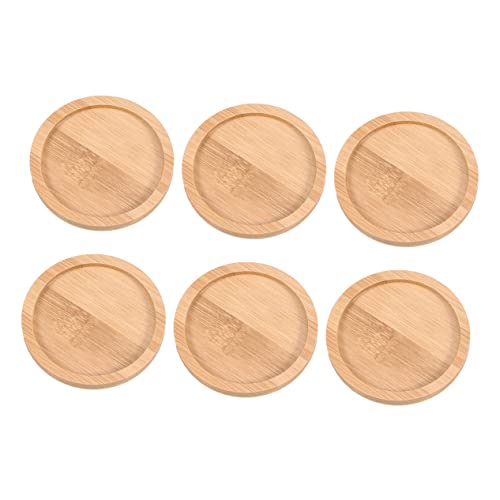 CIYODO 6 Stück Teiliges Runde Untersetzer Keramik für Sukkulenten Blumentöpfe Hitzebeständig und Praktisch Geeignet als Blumentopf Tablett und Isolierende Servierplatte von CIYODO