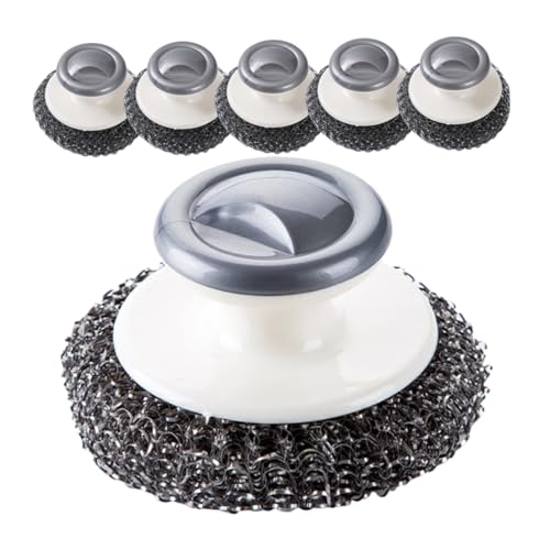 CIYODO 6 Stück Teiliges Topf und Pfannenreinigungsbürsten mit Ergonomischem Kunststoffgriff Langlebig Effizient für Schnelle Schmutzentfernung der Küche von CIYODO